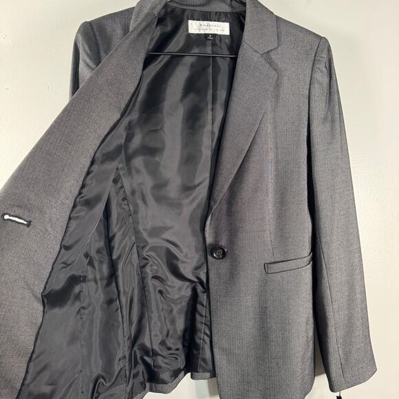 NWT Tahari Black & White Kristine Blazer Notched Lapel Single Breasted Size 4 - Picture 8 of 9